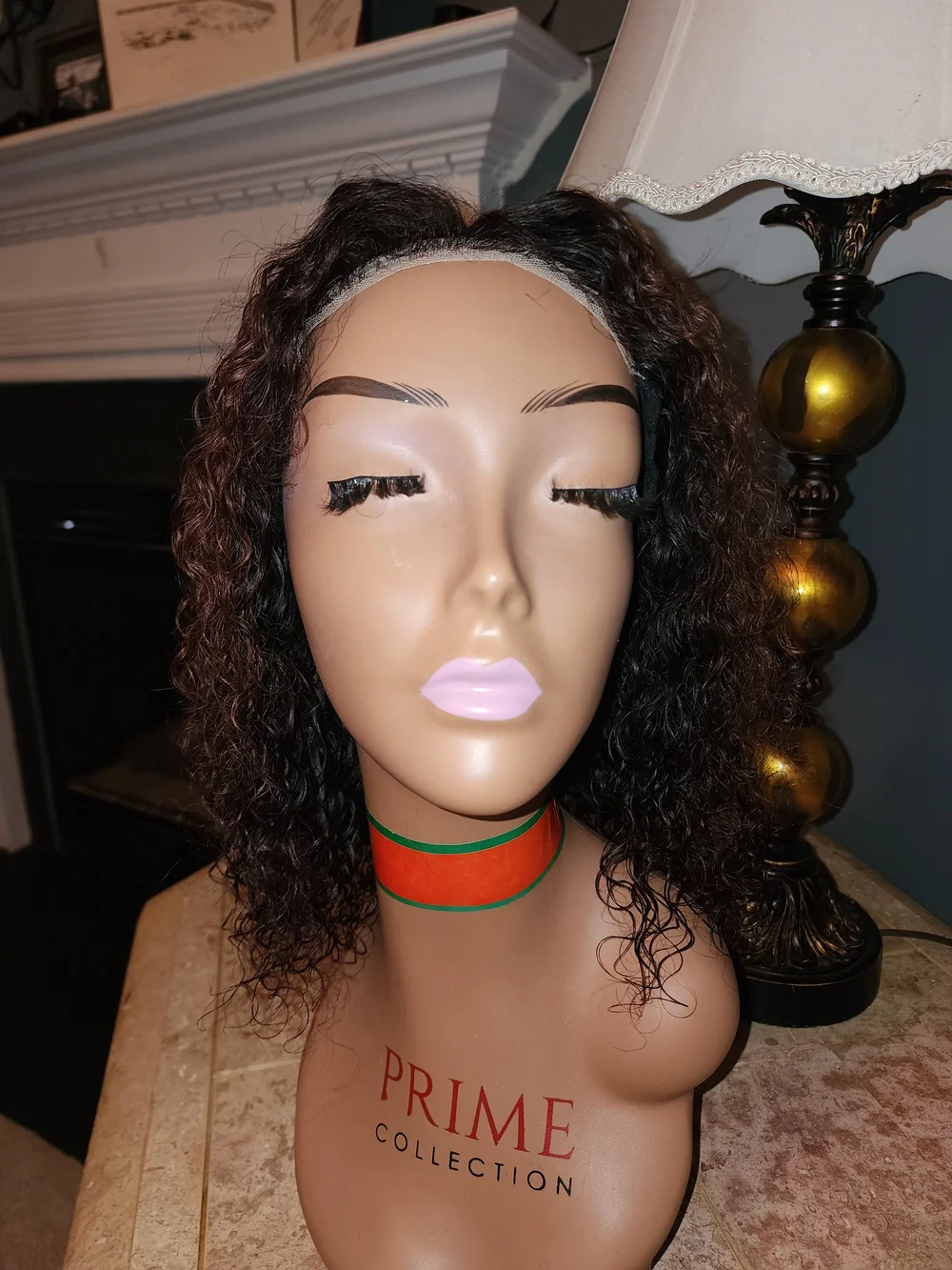 Natural Curly Brown Women’s Wig - Lightweight Human Hair Style